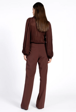 Aaiko Rose Stripe Blouse Spicy Chocolate