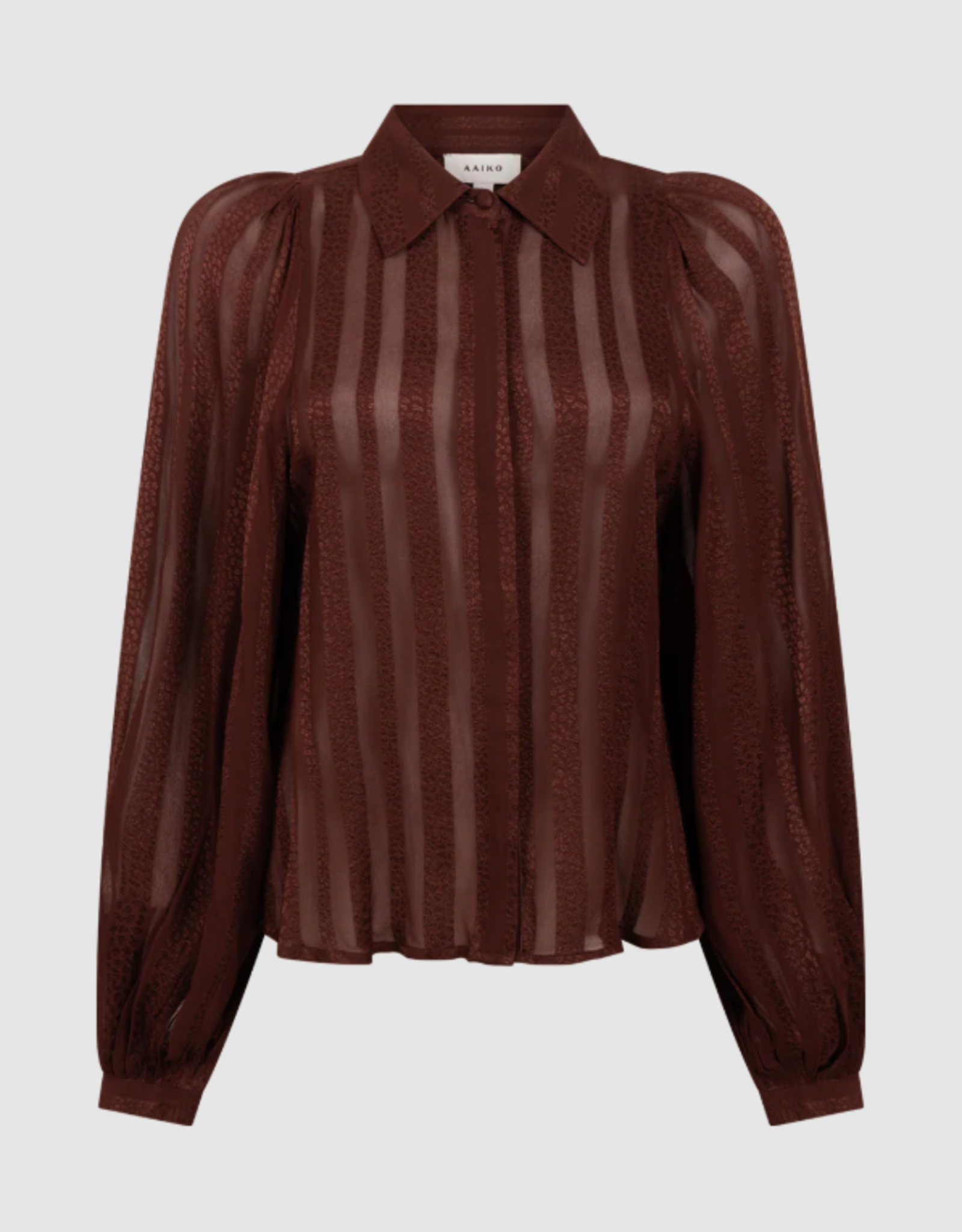 Aaiko Rose Stripe Blouse Spicy Chocolate