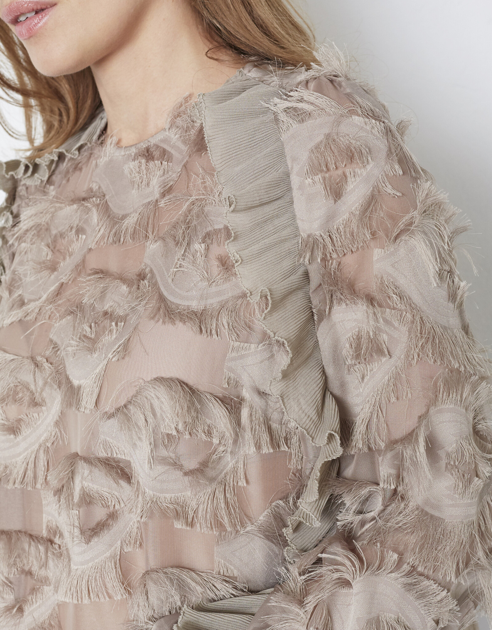 Co'Couture Syra Structure Blouse Walnut