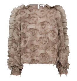 Co'Couture Syra Structure Blouse Walnut