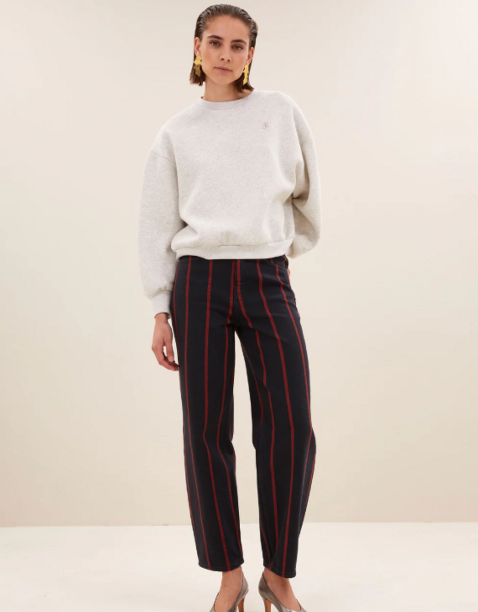 By Bar Bibi Dance Sweater Light Grey Melee