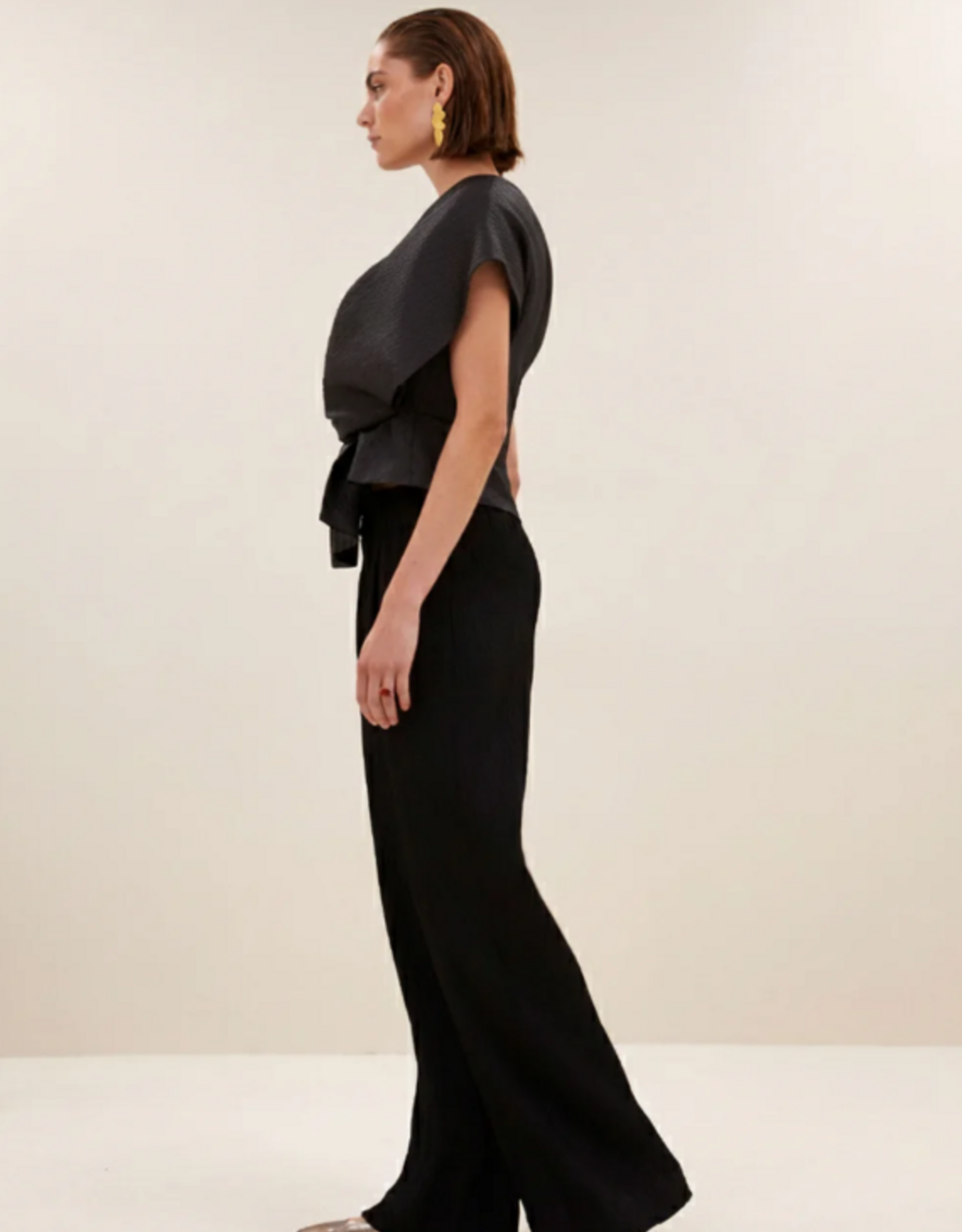 By Bar Simone Bubble Top Jet Black