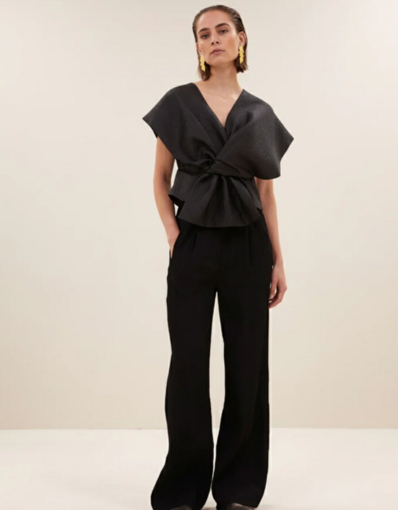 By Bar Simone Bubble Top Jet Black