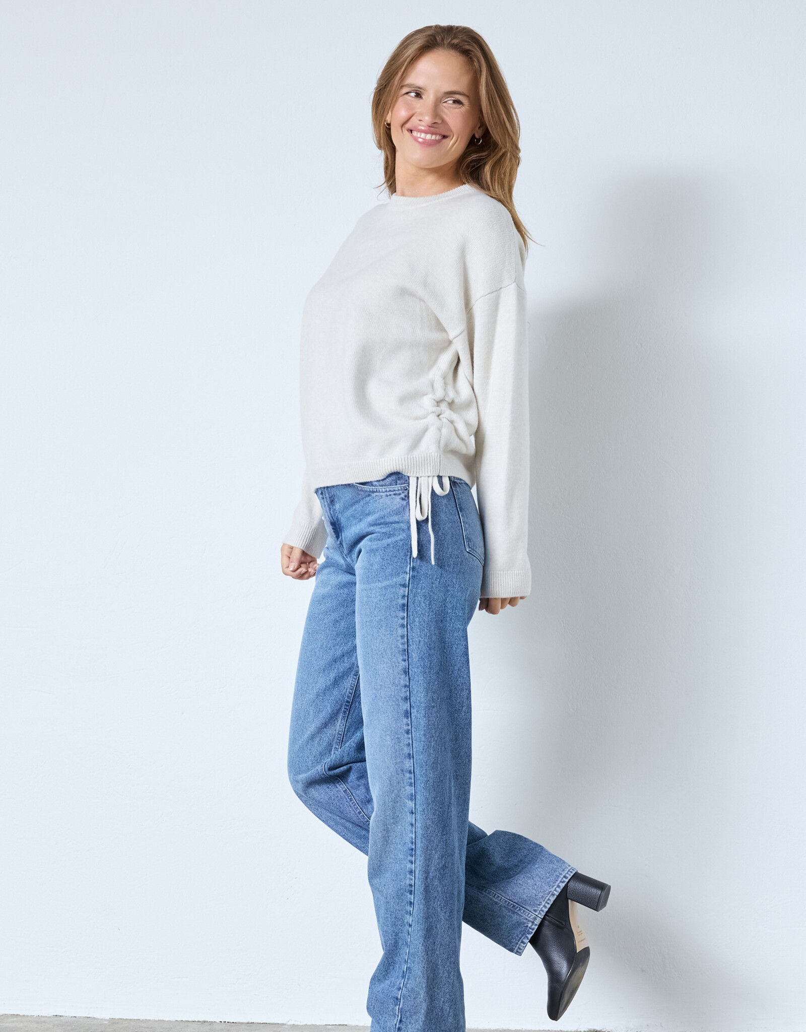 Co'Couture Row String Knit Ivory