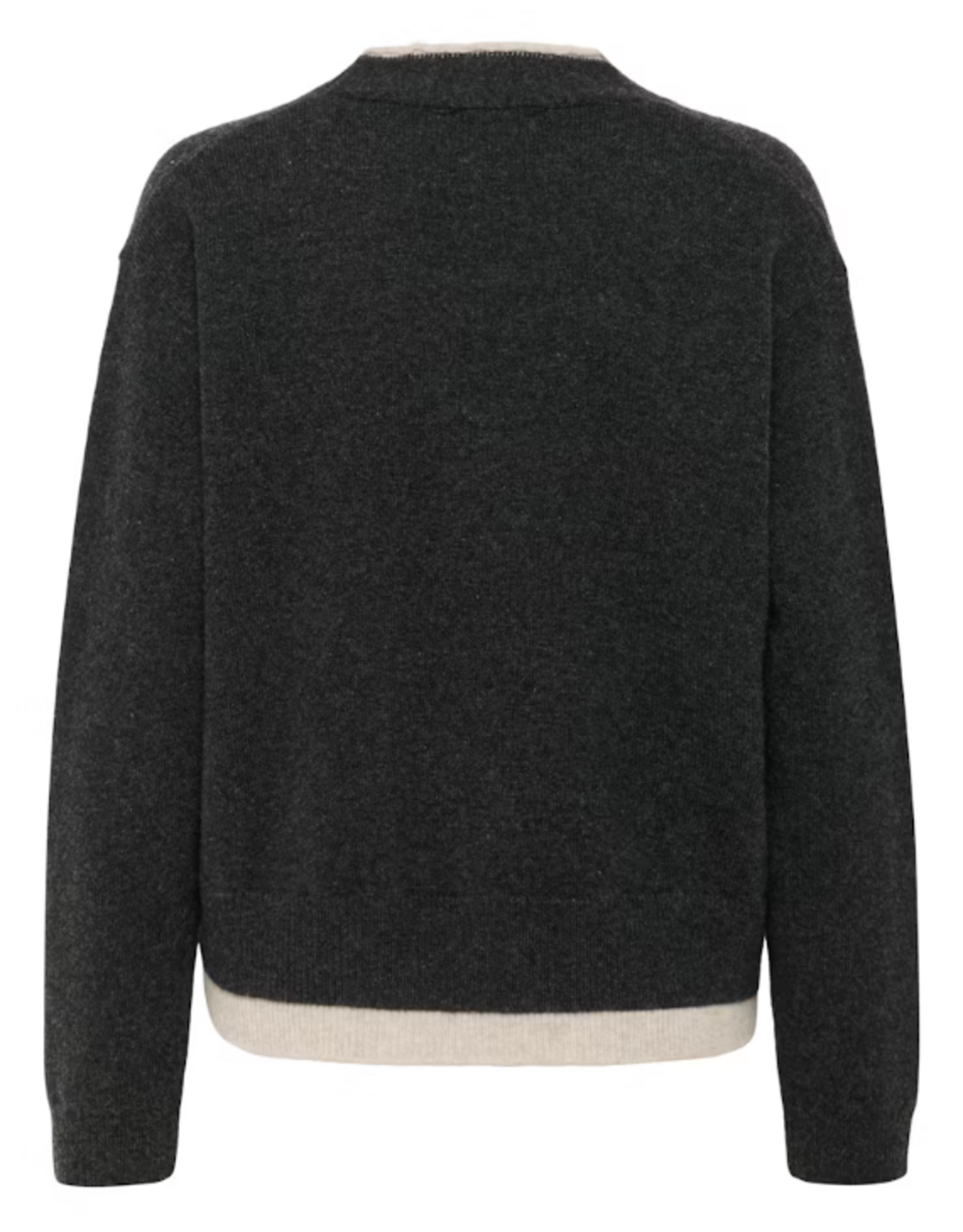 My Essential Wardrobe Tracy Knit Cardigan Dark Grey Melange