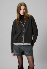 My Essential Wardrobe Tracy Knit Cardigan Dark Grey Melange