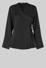 Second Female Glari Wrap Shirt Black Sand