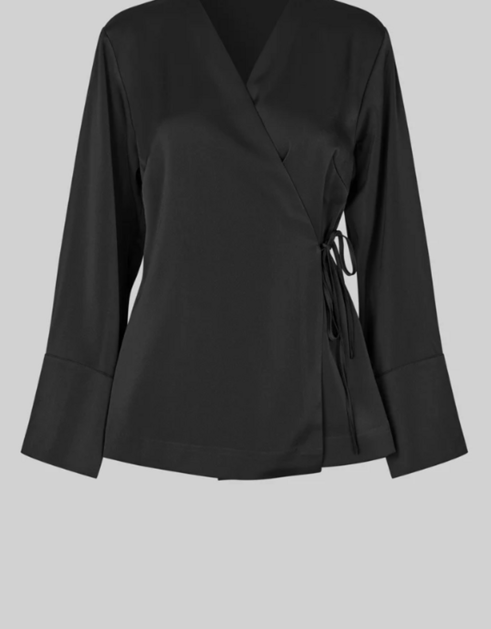 Second Female Glari Wrap Shirt Black Sand