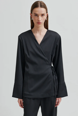 Second Female Glari Wrap Shirt Black Sand