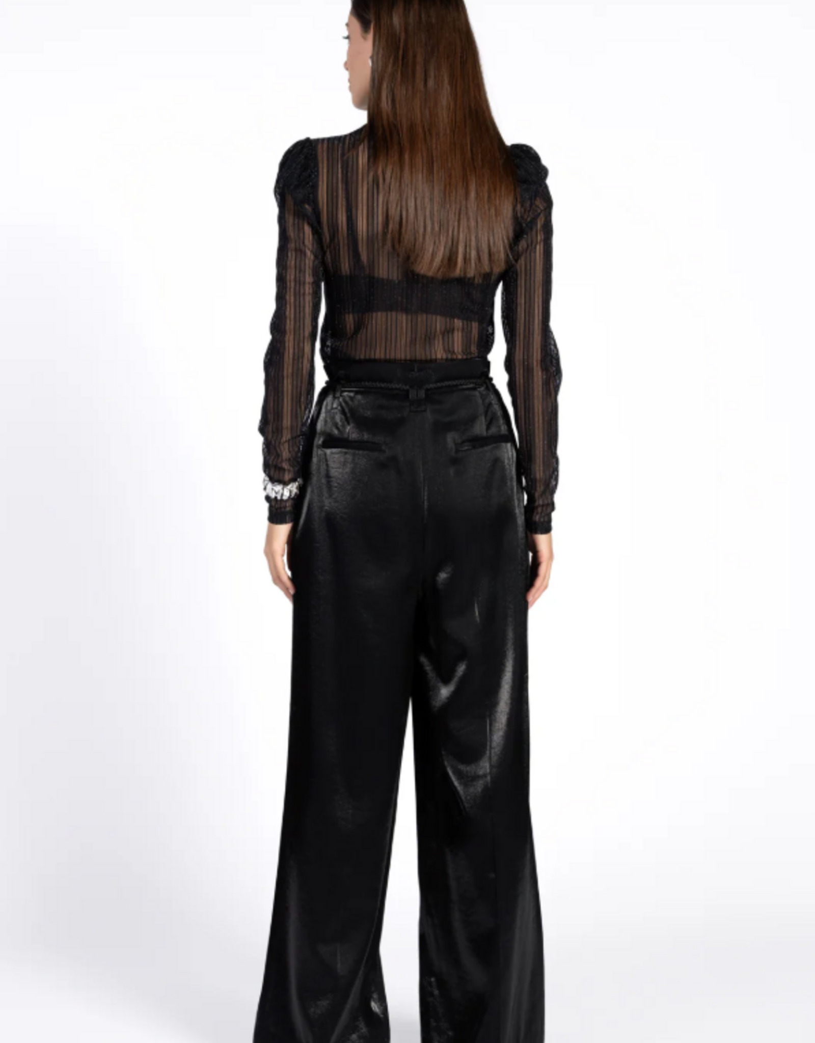 Aaiko Ivona Mesh Top Black