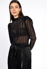 Aaiko Ivona Mesh Top Black