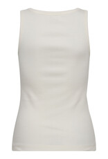 Co'Couture Granny Rib Solid Emb Tank White