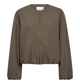 Co'Couture Luna Balloon Zip Jacket Walnut