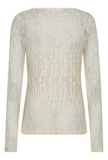 Co'Couture Barb O-Neck Blouse Off White