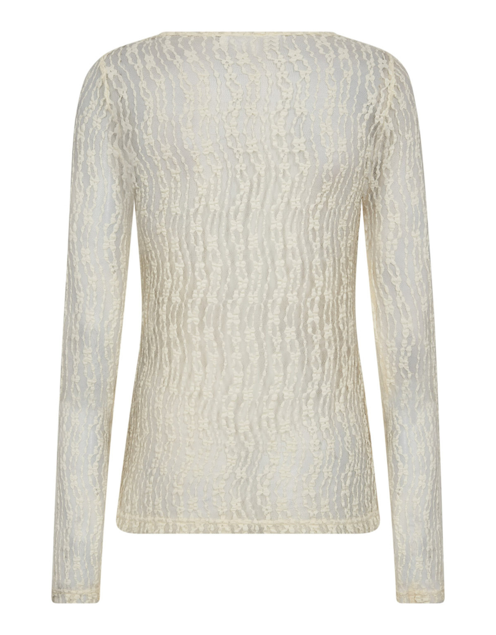 Co'Couture Barb O-Neck Blouse Off White