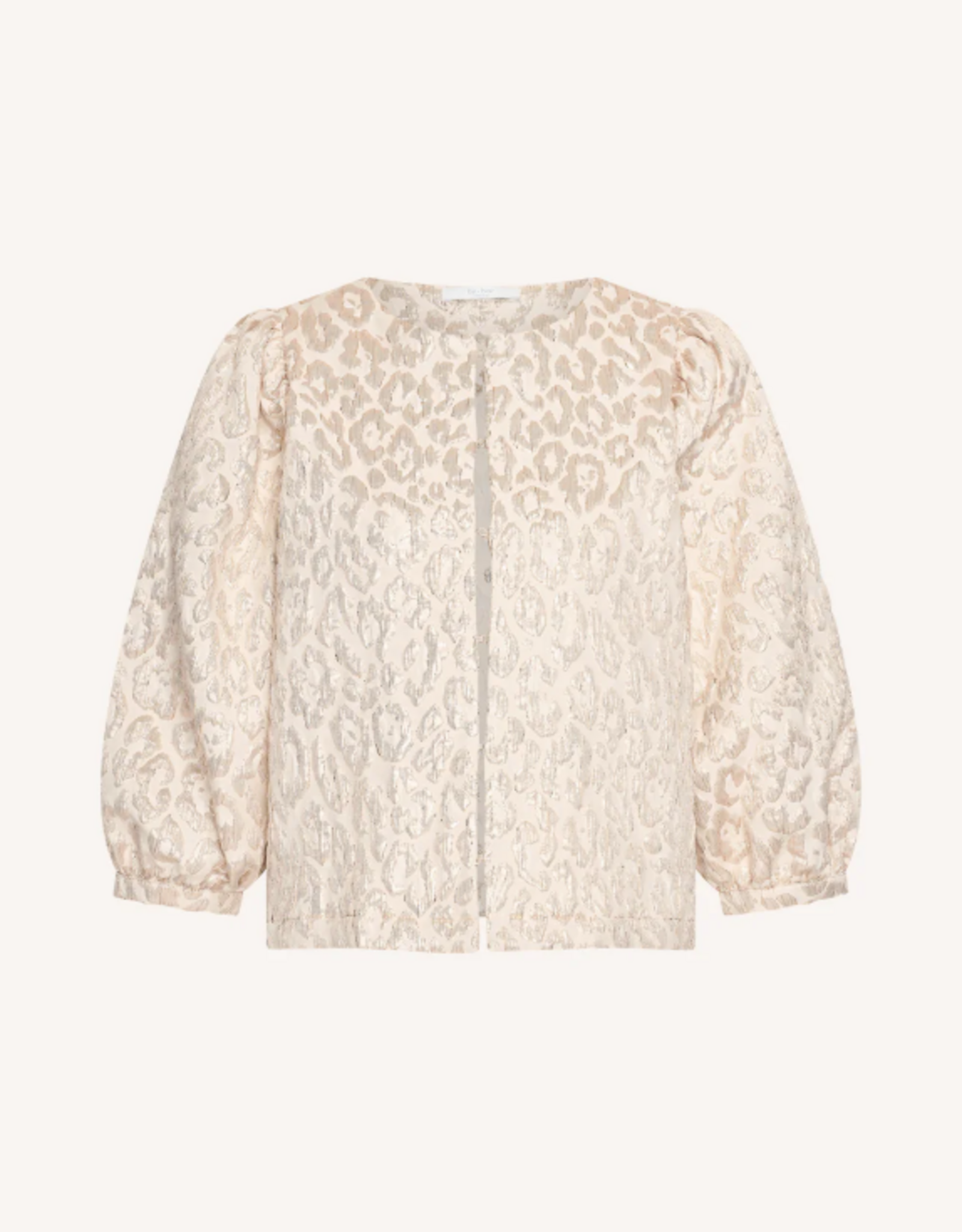 By Bar Mauri Sparkle Cheetah Blouse Champagne