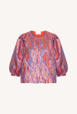 By Bar Mauri Jacquard Blouse Coral