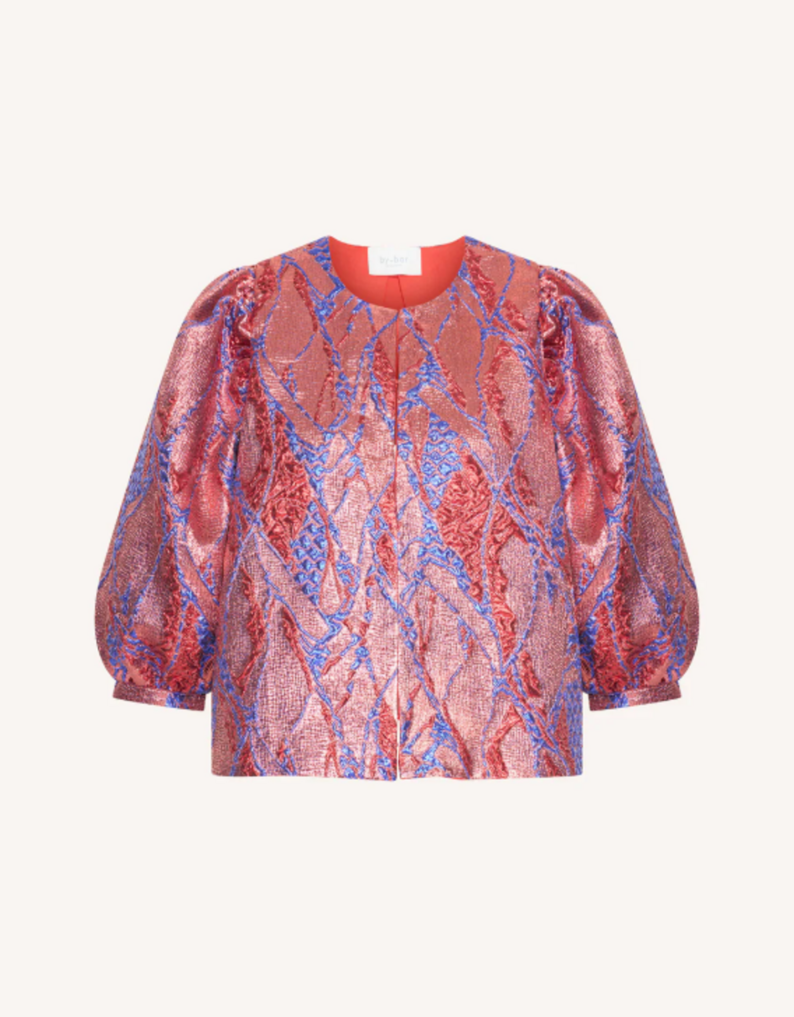 By Bar Mauri Jacquard Blouse Coral