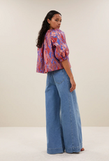 By Bar Mauri Jacquard Blouse Coral