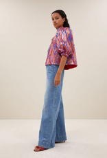 By Bar Mauri Jacquard Blouse Coral