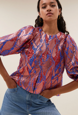 By Bar Mauri Jacquard Blouse Coral