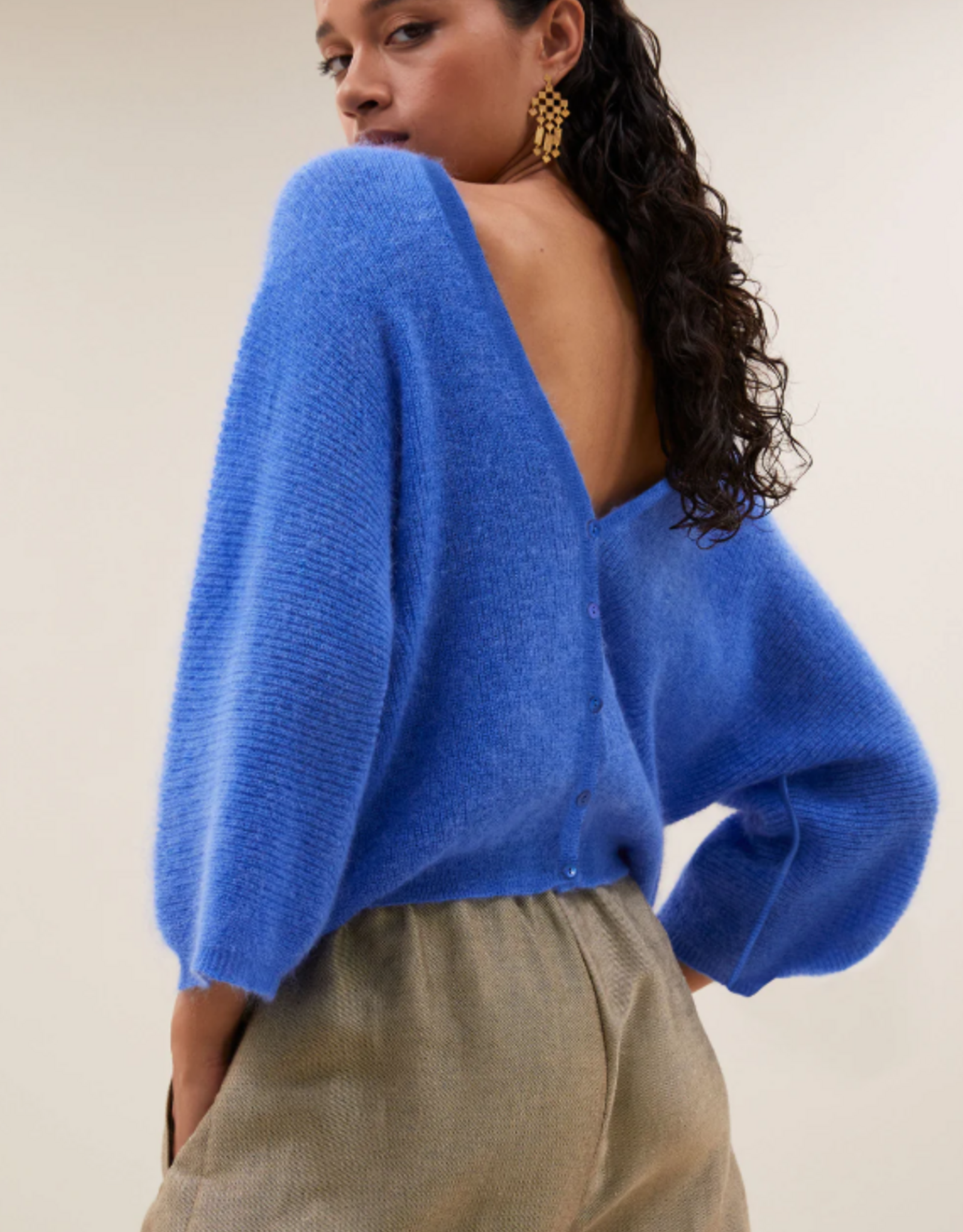 By Bar Indra Cardigan Azul Blue