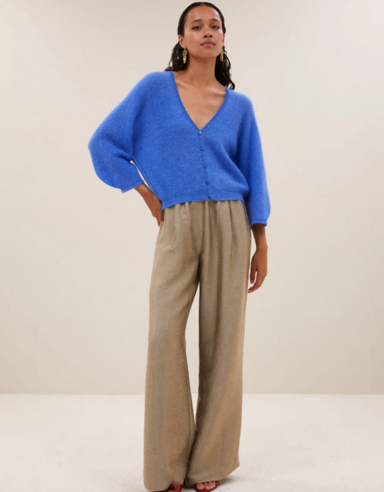 By Bar Indra Cardigan Azul Blue