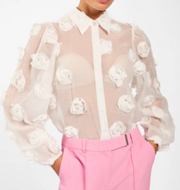 Aaiko Lien Blouse Les Blancs