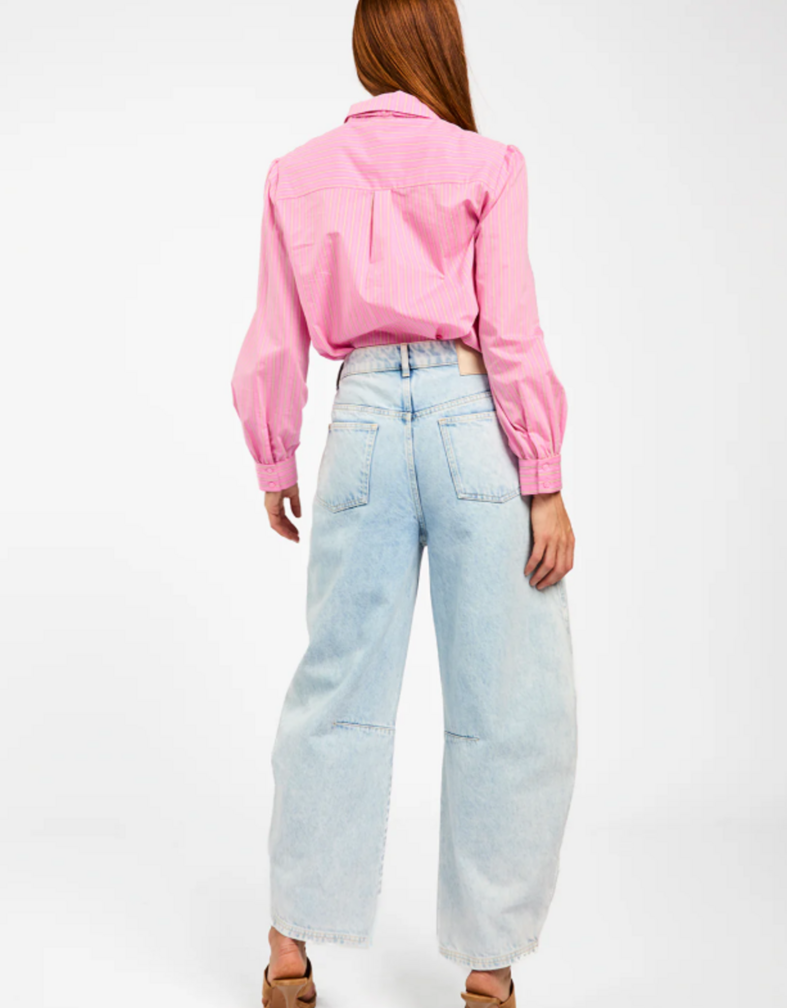 Aaiko Fenne Blouse Coloured Stripe Pink