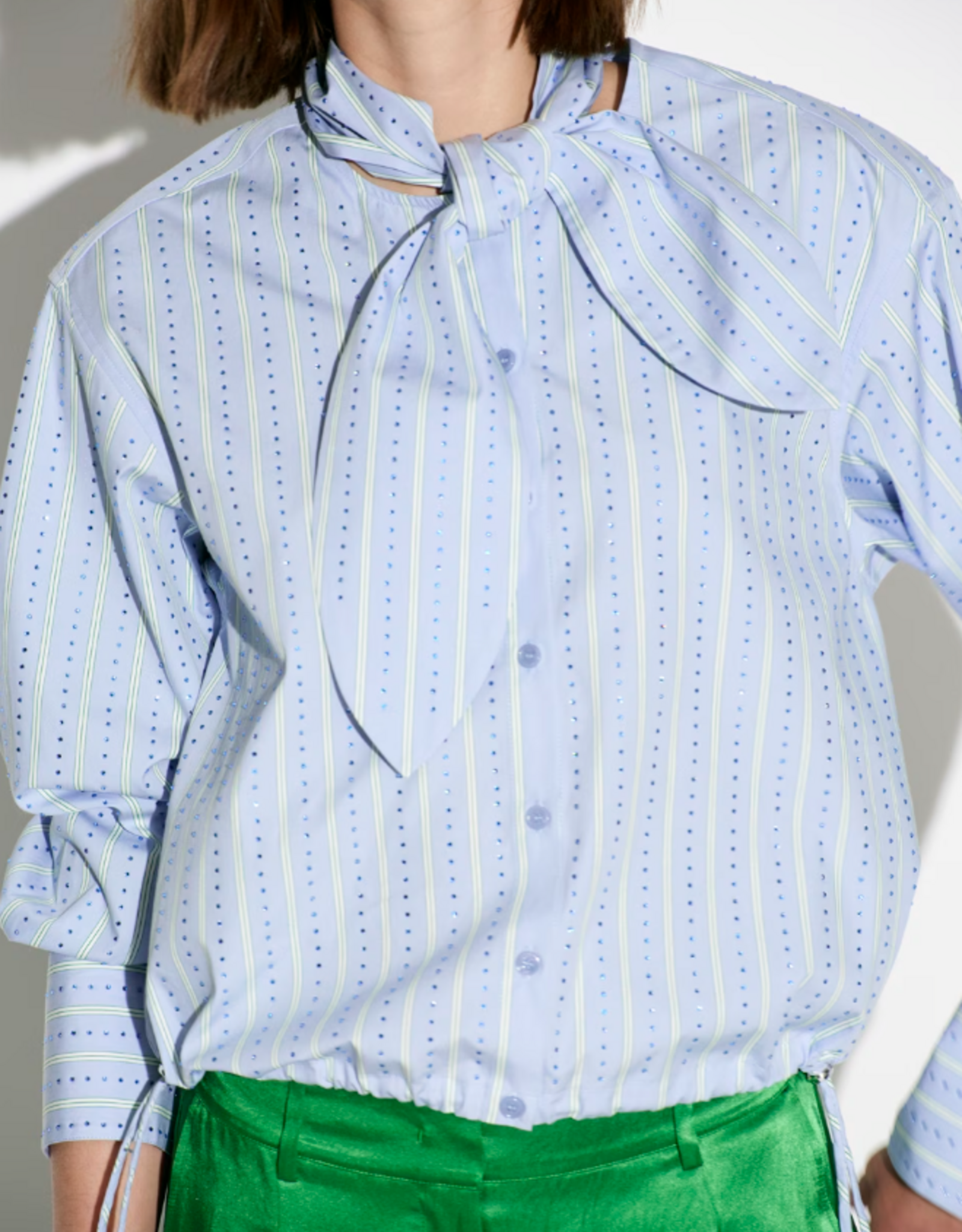 Dante 6 Anubi Stripe Shirt Blue Mist