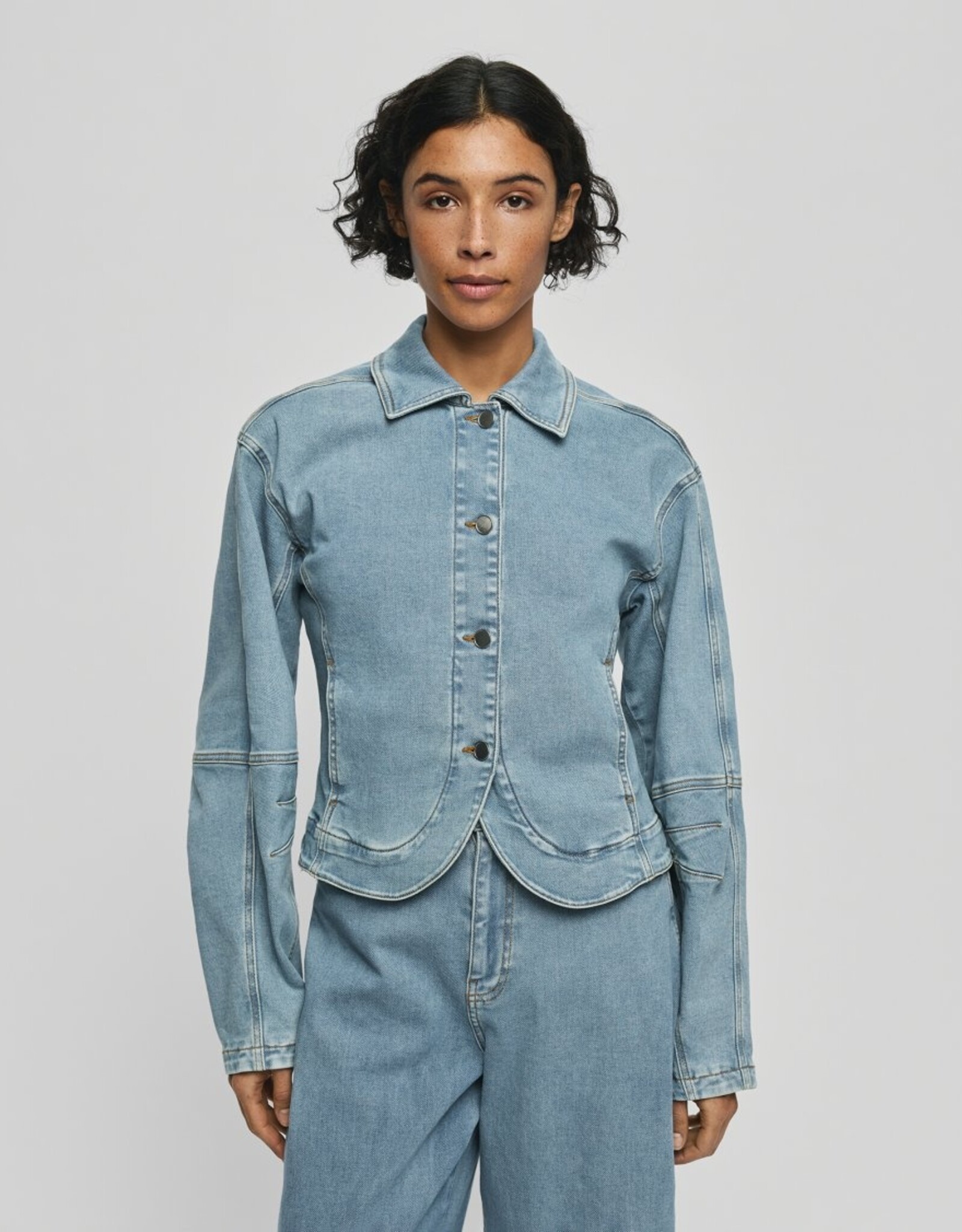 Moss Copenhagen Kabana Tua Denim Jacket Light Blue Wash