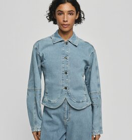 Moss Copenhagen Kabana Tua Denim Jacket Light Blue Wash