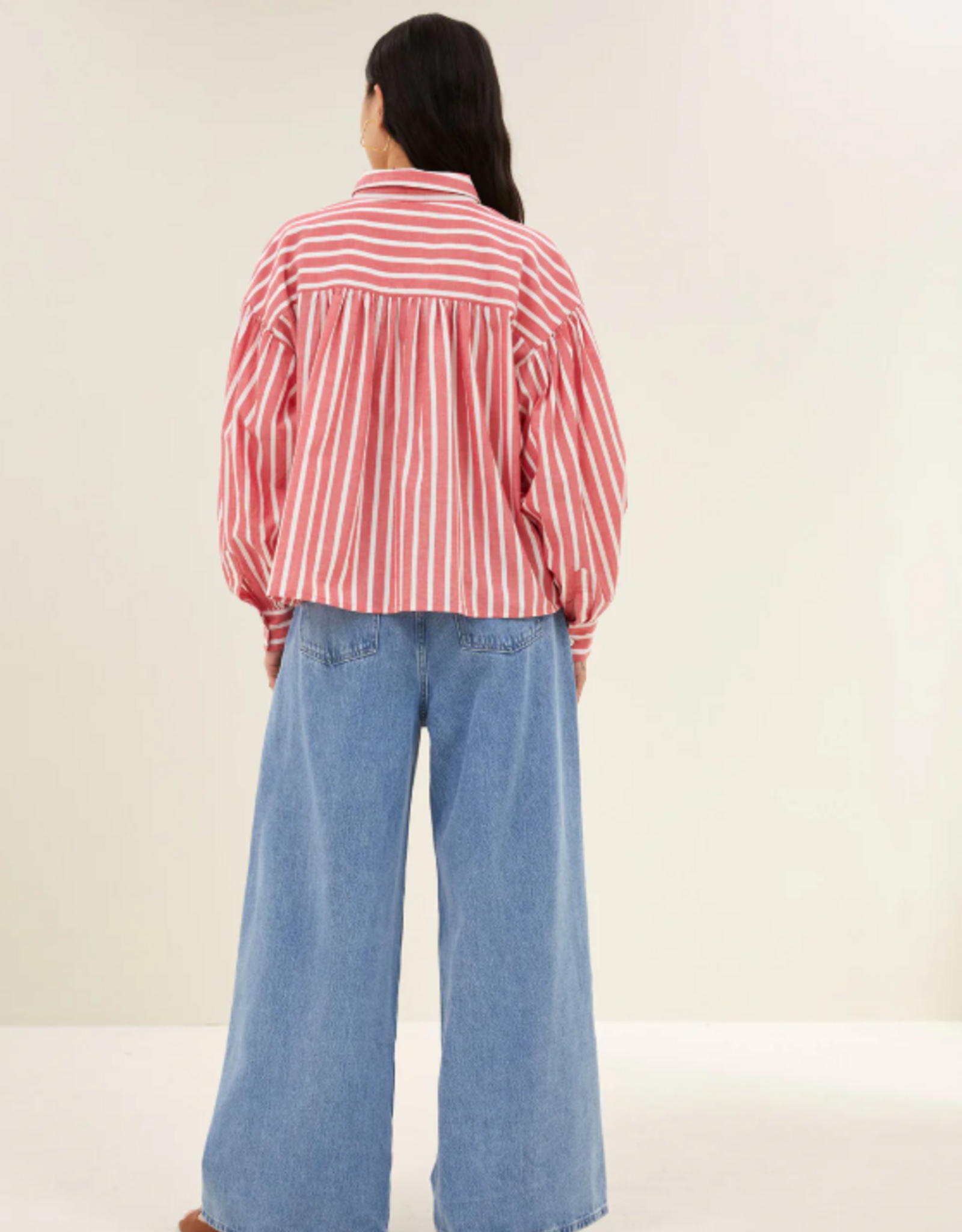 By Bar Sarah Short Red Stripe Blouse