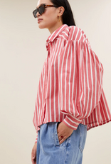 By Bar Sarah Short Red Stripe Blouse