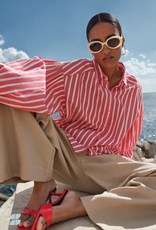 By Bar Sarah Short Red Stripe Blouse