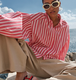 By Bar Sarah Short Red Stripe Blouse