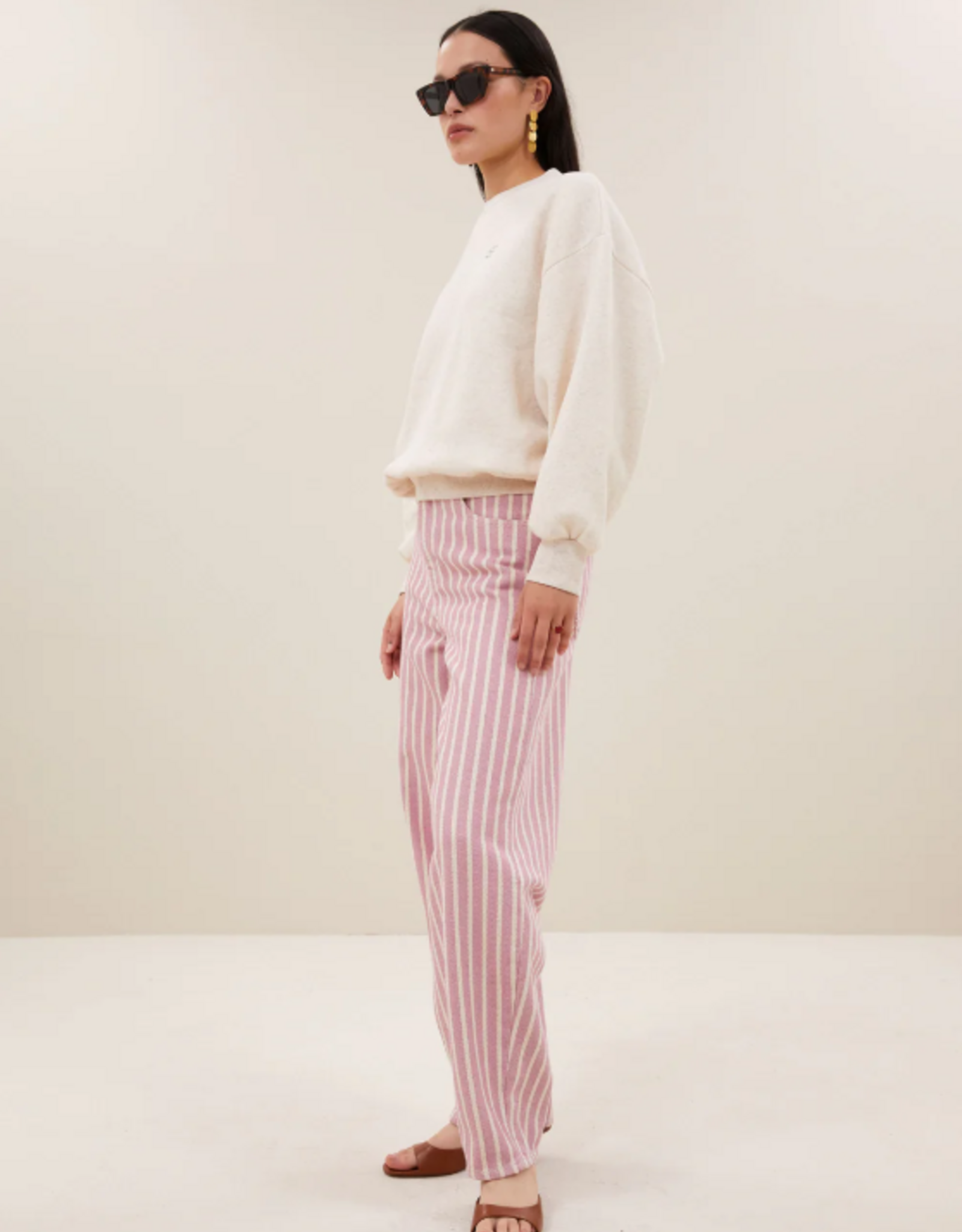 By Bar Bibi Melange Lucky Everyday Sweater Oyster Melee