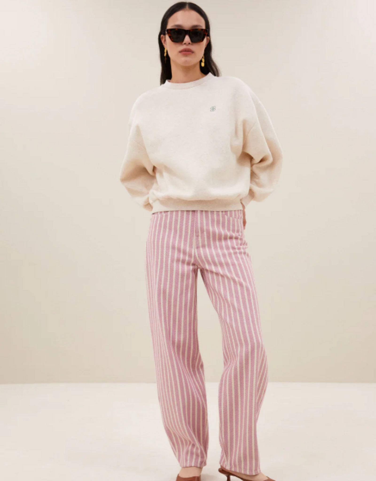 By Bar Bibi Melange Lucky Everyday Sweater Oyster Melee