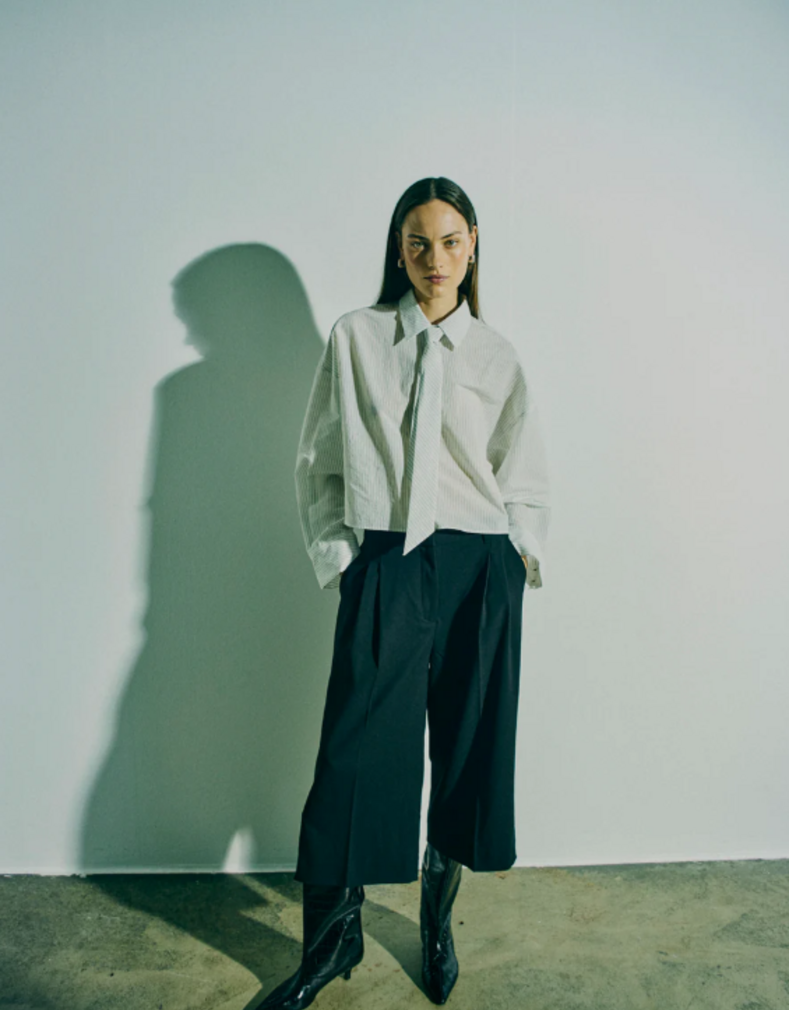 Cph Muse 207464 Piper Stripe Tie Shirt Bright White