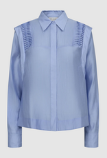 Cph Muse 207346 Molly Lace Detail Shirt Blue Heron