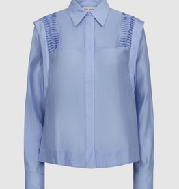 Cph Muse 207346 Molly Lace Detail Shirt Blue Heron
