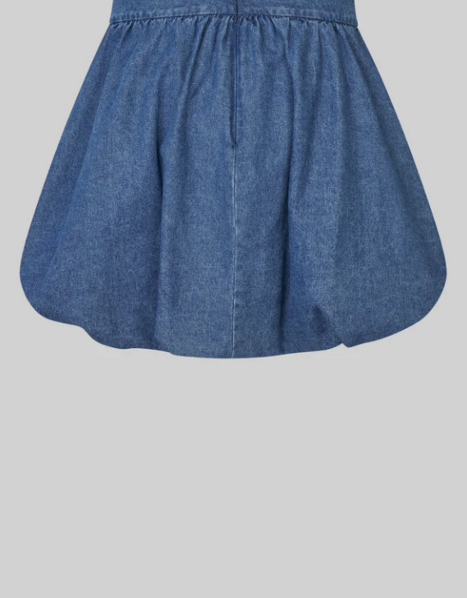 Second Female Cornelia Denim Mini Balloon Skirt Blue Denim