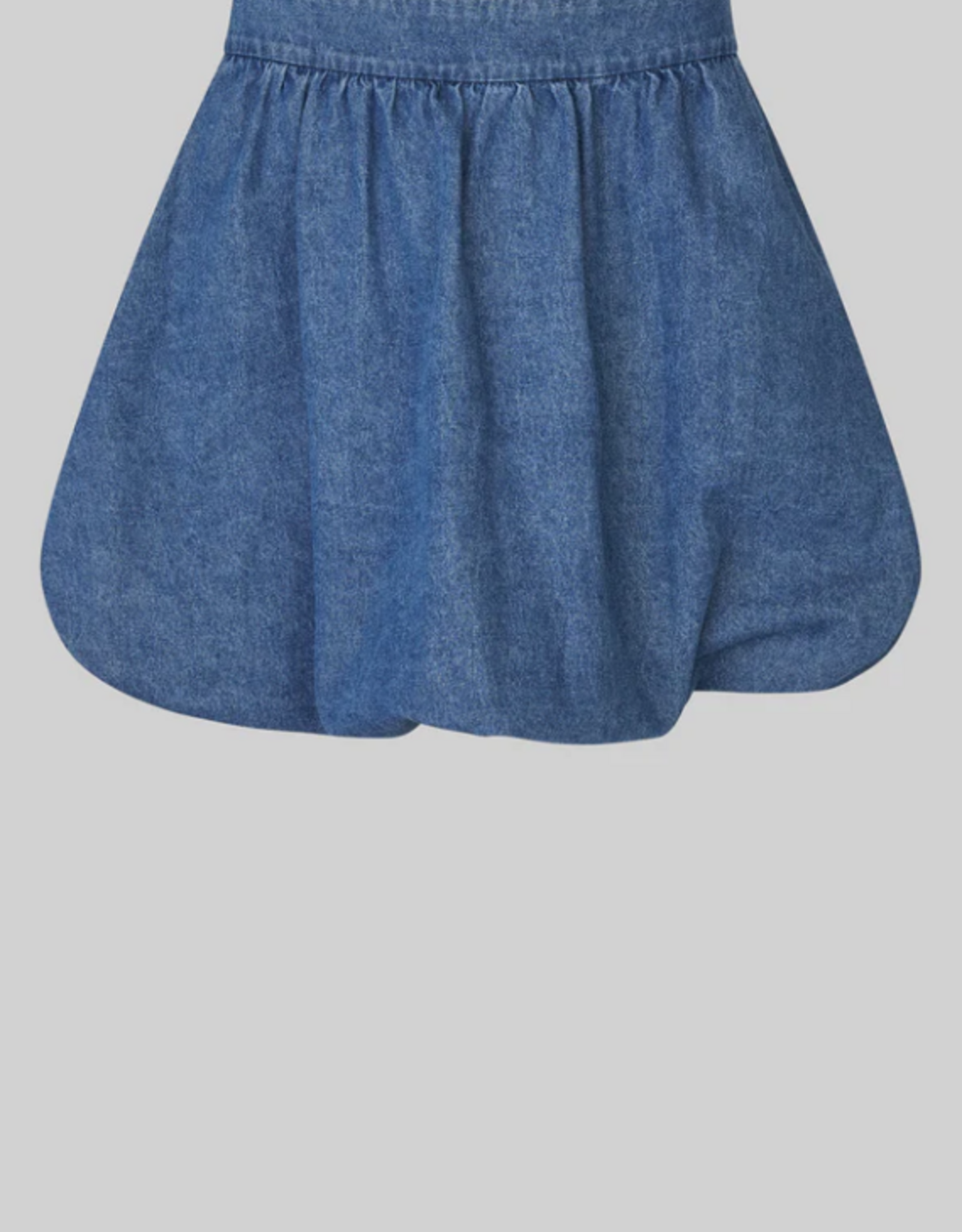 Second Female Cornelia Denim Mini Balloon Skirt Blue Denim