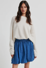 Second Female Cornelia Denim Mini Balloon Skirt Blue Denim