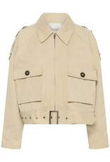 My Essential Wardrobe Lyon Short Jacket Brown  Rice