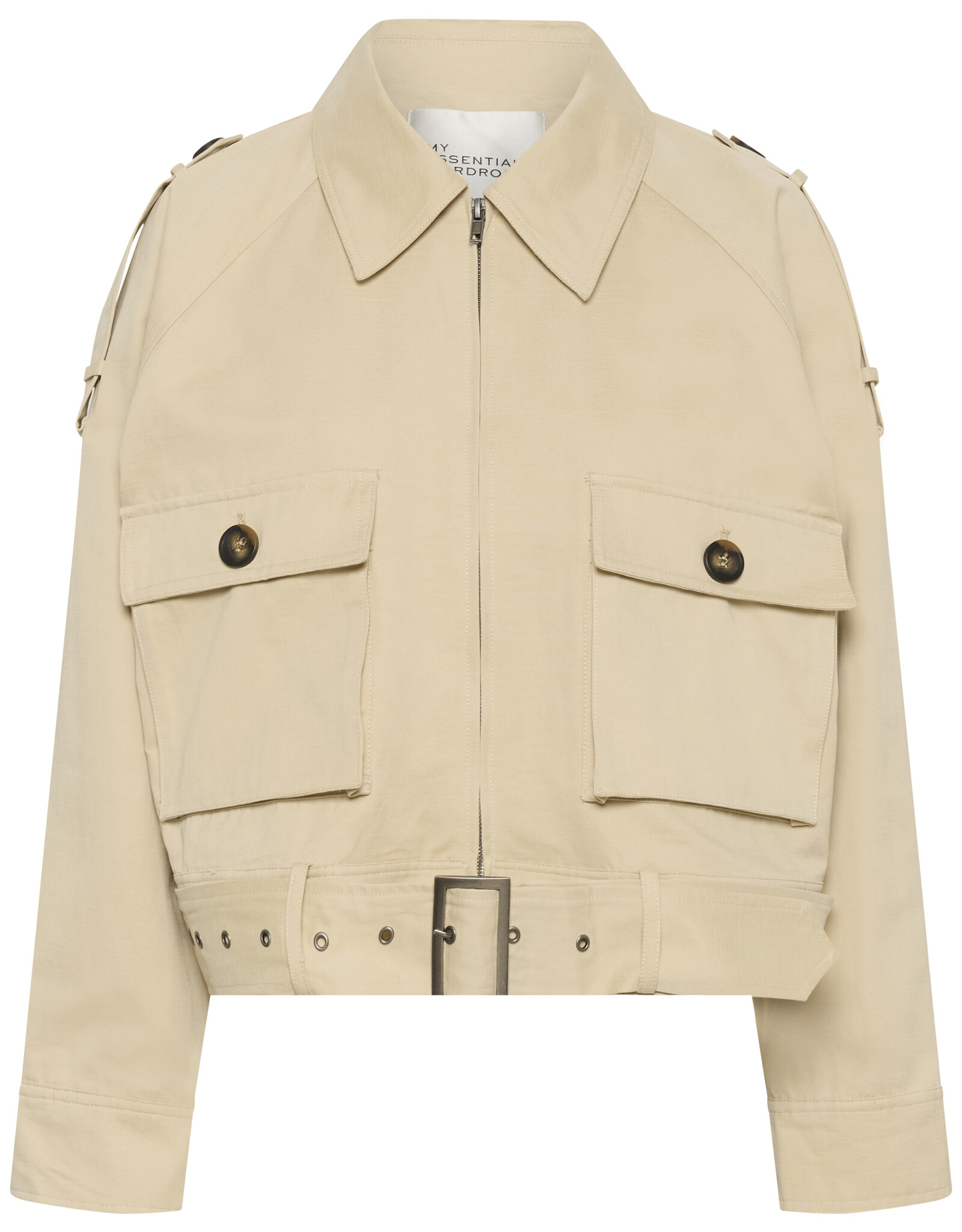 My Essential Wardrobe Lyon Short Jacket Brown  Rice