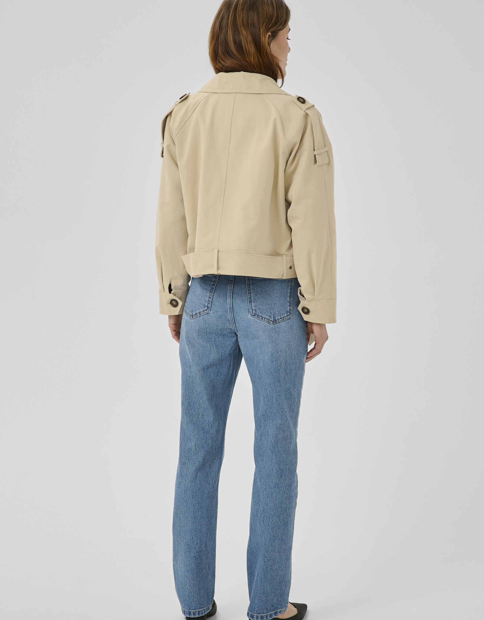 My Essential Wardrobe Lyon Short Jacket Brown  Rice