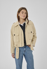 My Essential Wardrobe Lyon Short Jacket Brown  Rice