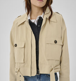 My Essential Wardrobe Lyon Short Jacket Brown  Rice
