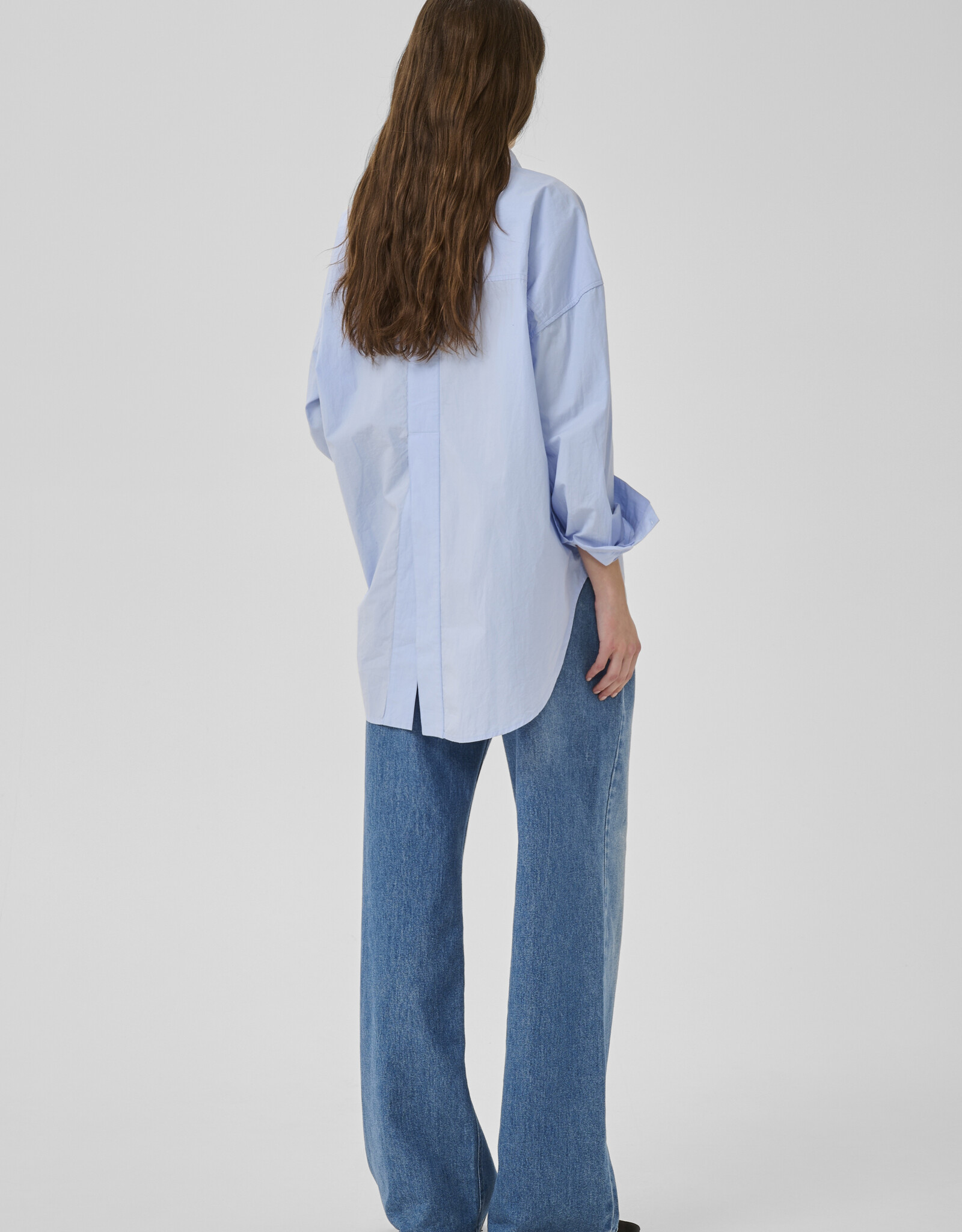 My Essential Wardrobe Vilda Sunna Boxy Shirt Cashmere Blue